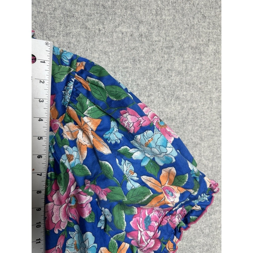Vintage Carriage Court Woman Floral Print Nightgown Short Sleeve M 12-14 Cotton - Picture 9 of 14